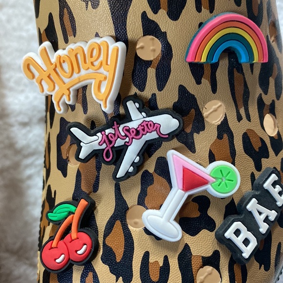 Leopard Print Platform Clogs for Women with 12 charms 
US size 7 1/2 - Picture 6 of 7